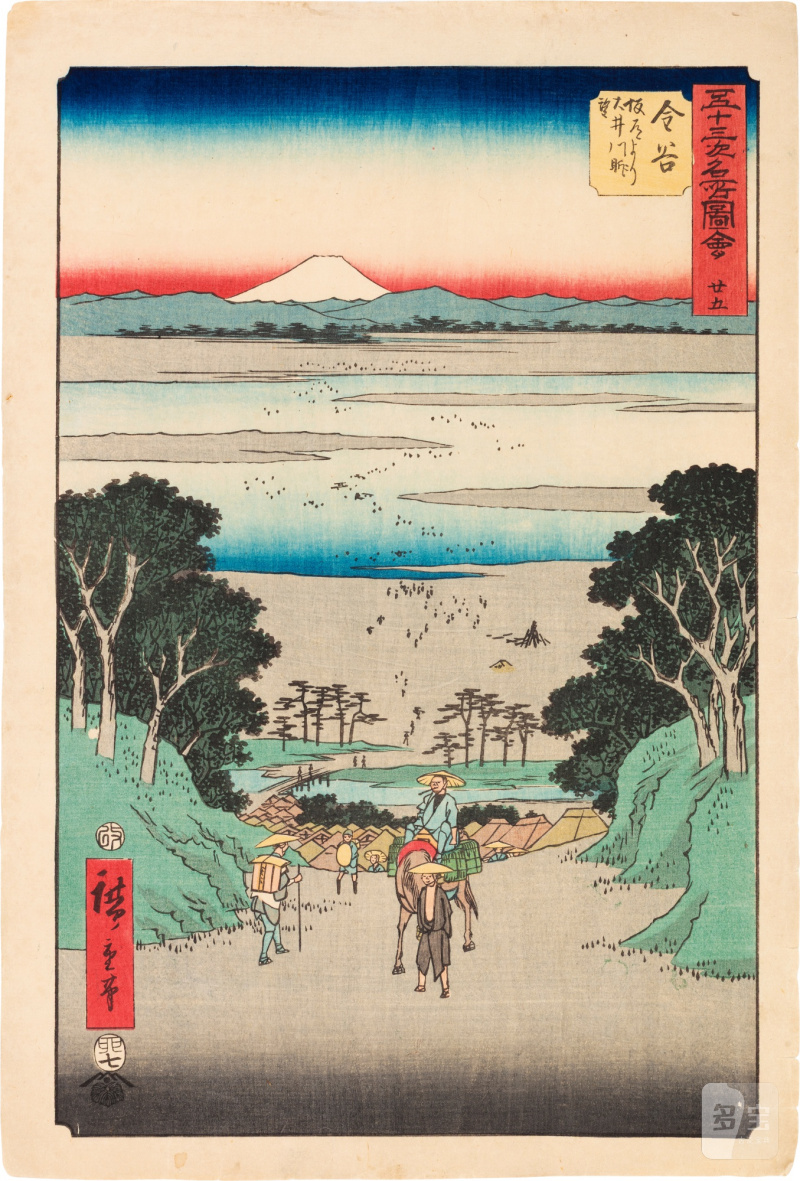 Utagawa Hiroshige (1797-1858) | The complete set of Famous Sights of the Fifty-three Stations (Gojusan tsugi meisho zue), also known as the Vertical Tokaido | Edo period, 19th century - 图49